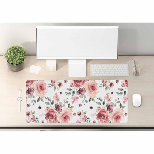 Woutay Mousepad,Flower Roses,Gaming Mouse Pad,Cool Desk Pad for Keyboard and Mouse