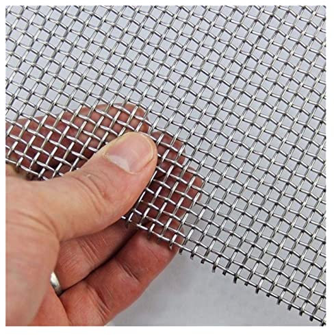 Drahtgitter,304 Edelstahl Drahtgeflecht Drahtgeflecht mit 10 Maschen – Drahtgeflecht aus Edelstahl 304 – 2 mm Loch – Nagetiergitter – Drahtgeflecht zum Kochen – für Heimwerker, Haus, Küche, Garten