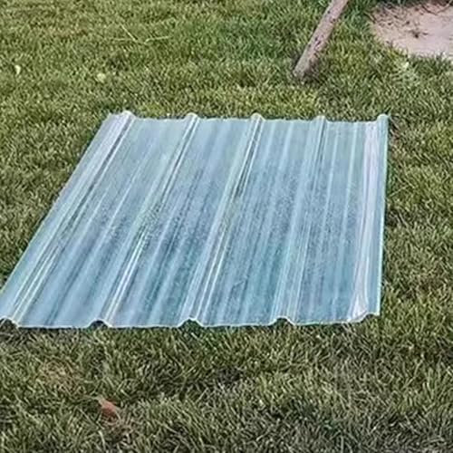 Panneaux d'Éclairage Naturel en Fibre de Verre de 1.2mm,Panneaux de Toiture de Revêtement à Isolation Thermique,Panneaux Ondulés,Panneau pour Serre de Protection Solaire (0.9x1m/35x39in,4 pcs)