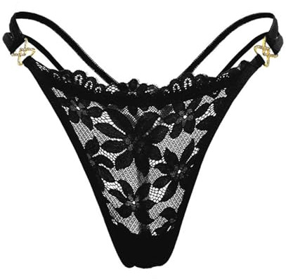 Body Ouvert Sexy Dessous Damen FüR Sex Erotische Unterwäsche, Schlüpfer Reizwäsche Für Frau Erotic Pantys Frauen Set Slip Erotik,Sexy UnterwäSche Erotisch,Schwarz,XS