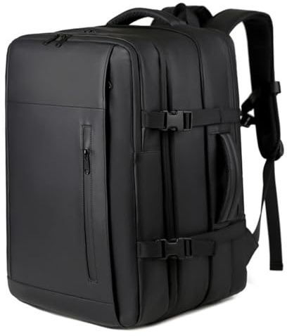 Liqzirtu Mochila de Viaje con Compresión de Vacío y Sellado Antirrobo - Mochila Expandible para Aviones y Senderismo