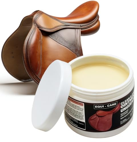 EQUI - CARE Clean & Care Ointment (16 Oz) Deeply moisturize and Condition Your Leather tack and Equipment. Nourishing Ointment Keeps Leather Soft, Supple and Resistant to wear and Tear.