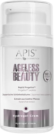 Apis AGELESS BEAUTY Hydrogel Tagescreme mit Progeline - 50 ml - Feuchtigkeitsspendende und regenerierende Gesichtspflege mit Hyaluronsäure, Uplevity und Rosenwasser