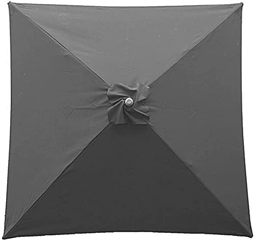 Sonnenschirm Ersatzbezug 2x2M 6 Rippen, Garten Sonnenschirm Bezug Wasserdicht, UV-Schutz Ersatz-Bezug, Sonnenschirmbezug Für Gartenschirm Ampelschirm Terrassenschirm-Grau