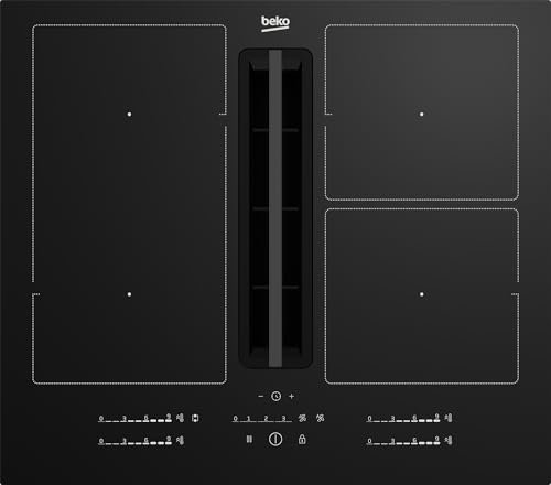 Beko HIXI 64700 UF: Piano a Induzione con Cappa Integrata, 4 Zone con 1 Sezione IndyFlex, 60 cm