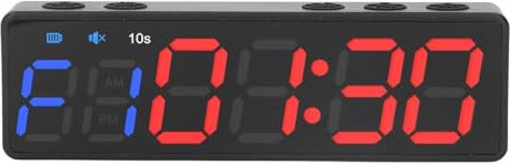 Timer da palestra， Timer da palestra timer portatile for intervalli di allenamento orologio fitness ampio display digitale con potente magnete integrato avviso di batteria scarica Multifunzione(Blue r