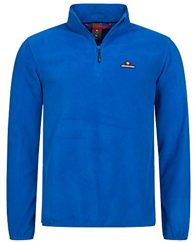 Höhenhorn Skyja Microfleece herr höst vinter halvdragkedja tröja, Blå, 4XL
