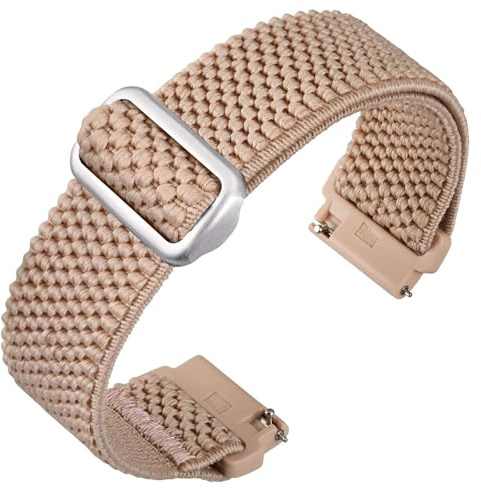 ANNEFIT Elastische Nylon Uhrenarmbänder 16mm 17mm 18mm 19mm 20mm 22mm 24mm, Schnellverschluss Armband Verstellbare für Herren Damen