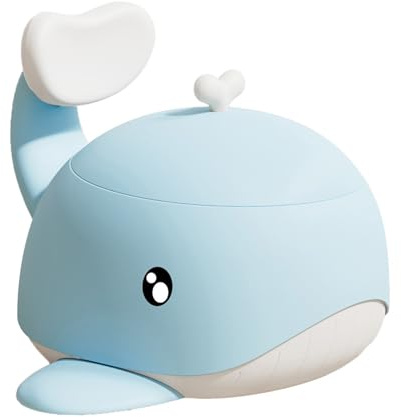 Tragbarer Wal Töpfchensitz für abnehmbare Schüssel und leichtes Design für Reisen und Zuhause, einfach kompakter Baby-Toiletten-Trainingssitz
