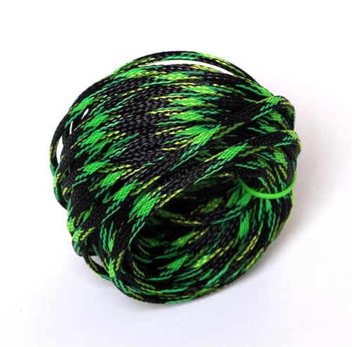 Kabelschutzschlauch 1M 5M 10M Erweiterbarer geflochtener Kabelschlauch Isolierungsdraht Schutz Nylondrahtummantelung 4 6 8 10 12 15 20 25mm(Black Green,10mm,1 Meter)