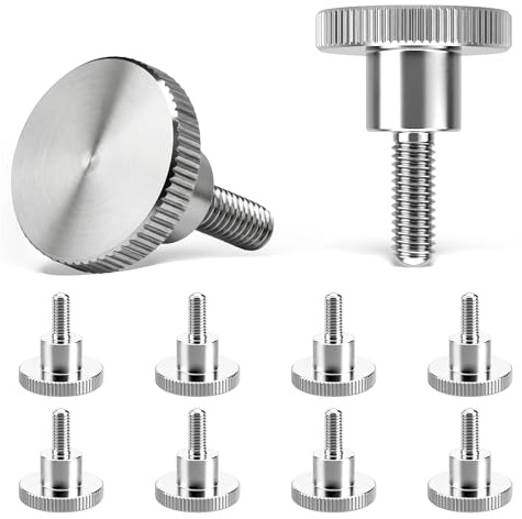 10 Stück Rändelschrauben Hohe Form M4x10 mm,Norm DIN 464 Edelstahl Gewindeschrauben für Metrische Schraubgewinde,Hohe Form Schrauben für Mechanische Geräte,Instrumentierung,Haushaltsgeräte