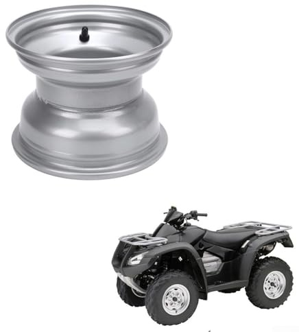 Buje de llanta trasera de 18 x 9.50-8 de 8 pulgadas para cuatrimoto, quad, bicicleta, kart, vehículos todoterreno, montaje de aleación de aluminio de 4 agujeros (pernos M8 no incluidos), color