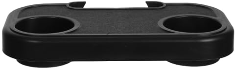 NUSITOU Portavasos para Silla de Playa y Camping Clip Plegable de Plástico Negro, Bandeja Estable y Versátil para Bebidas en Exteriores y Camping