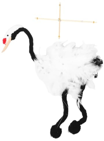 Saitenpuppen, Crane Marionette String Puppen | Weichkran handgefertigtes Pull Strings Puppe | Hölzernen gefüllte Plüschpuppen, interaktives Bildungsspielzeug kreatives Spielen und Lernen