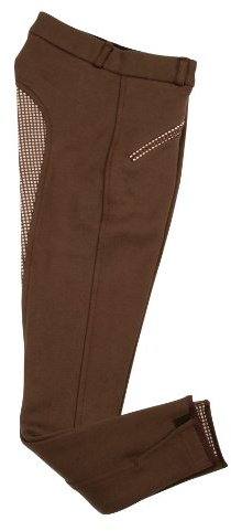 Pfiff - Kinderreithose Kinder, Pantalon Unisexe - Enfants, Mixte Enfant, Pantalon d'équitation pour Enfant Marron/Blanc 146, 100414-86, Marron/Blanc., 146