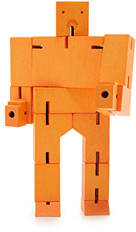 Areaware DWC2O Pequeño Cubebot Juguete de Madera - Naranja