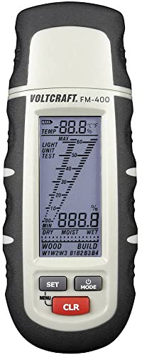 VOLTCRAFT FM-400 Materialfeuchtemessgerät Messbereich Baufeuchtigkeit (Bereich) 0.1 bis 24% vol Messbereich Holzfeucht