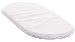 Obaby Foam Moses Basket Mattress, 75 x 28 cm Firm Support Baby Mattress with Breathable Water-Resistant Cover