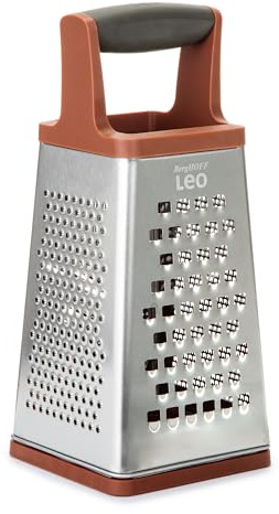 Berghoff Leo Vierkantreibe - 4 Reibeflächen - Reibe edelstahl - Ideal als Käsereibe, Gemüsehobel, Küchenreibe