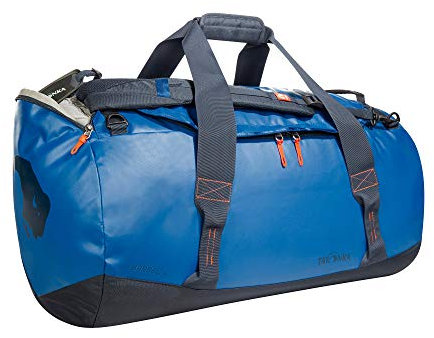 Tatonka Barrel L 85l Reisetasche - Wasserfeste Tasche aus LKW-Plane mit Rucksackfunktion und großer Reißverschluss-Öffnung - Rucksacktasche mit 85 Liter Volumen (blue)