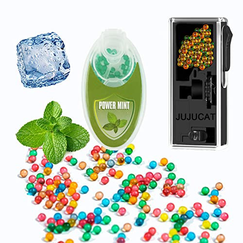 Juice Balls Zigaretten, Premium Aroma Kapsel Set Menthol | DIY Click Filter Kugeln| 1er-Pack(200 Kapseln pro Flasche) + Kapselspender