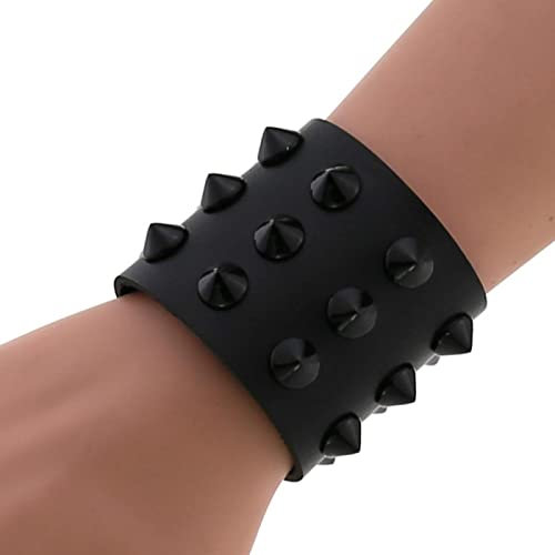 Bysonglezai Armbänder Damen Armband Frauen Geschenk Mädchen Cosplay Männer Schwarz Leder Nietenarmband Punk Armband Goth Manschette Armband Gothic Niet Schnalle Armbänder Für Frauen Gopunk-13