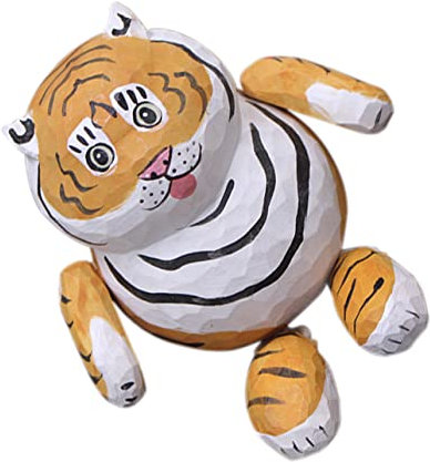 ifundom Tiger-Dekoration Aus Holz Tiger-schmuck Tigerfigur Aus Holz Tierfiguren Aus Tiger-bastelarbeiten