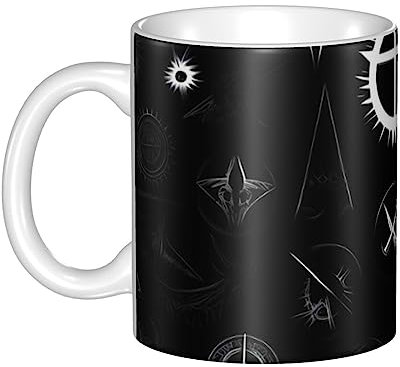 OCELIO Taza de café de cerámica del universo blanco y negro, regalo para esposa, madre, regalo de cumpleaños, 330 ml, adecuada para café, té y cacao caliente.