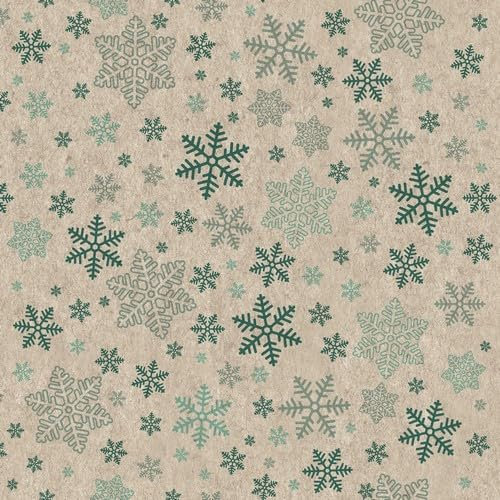 25 Servietten Weihnachten Große und kleine Schneekristalle als Tischdeko. Papierservietten mit Motiv. Aus recyceltem Material ökologisch und nachhaltig 33x33cm