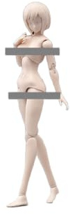 HiPlay 1:12 Scale Female Half-Seamless Action Figure Body -Tall and Plump Body Shape, Large Bust and Fair Skin T86-ST03A (White,Large Bust)