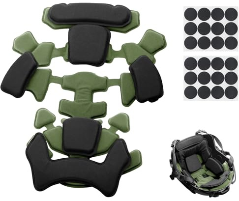 Qavctw Airsoft Taktische Helm Pads Interner Ersatz Memory Foam Pad Fahrrad Helm Zubehör für ACH/Mich/IBH/PASGT/USMC/Airsoft