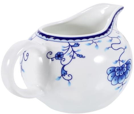 Healvian Milchkännchen aus Keramik Milchkrug aus Keramik Kaffeesirupspender Salatsoße Kaffeebecher Kaffeespender Sahnekännchen aus Keramik Mini Fairer Pokal Ahornzucker Bratensoße