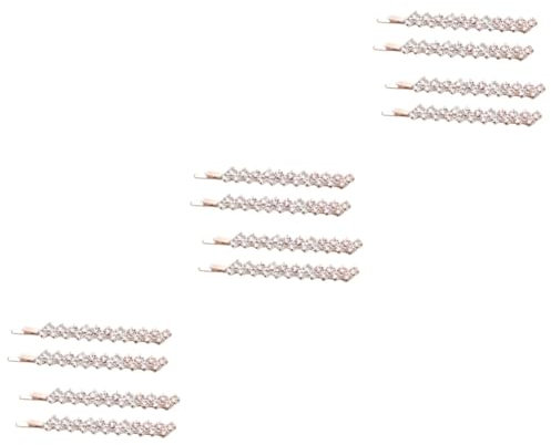 Housoutil 3sätze Strass-haarspangen Elegante Metall-bobby- Für Frauen Für Hochzeiten Partys Und Täglichen Gebrauch Wunderschöne Haaraccessoires Roségold