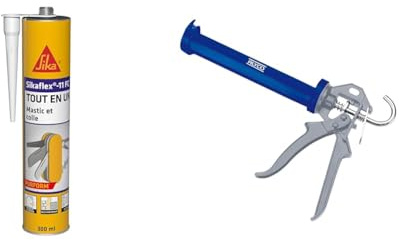Sikaflex 11 FC Purform Blanc, Mastic, joint et collage multi-usages, mastic-colle multi-supports & Alyco 198805 Pistolet renforcé de 225 mm pour tubes de silicone et mastic