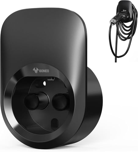 GONEO Typ 2 Ladekabel Halterung Ladekabel Wandhalterung Wallbox Kabelhalter Typ 2 Steckerhalter Dock für EV Ladegerät IEC 62196-2 Holder Halterung Wallbox Zubehör