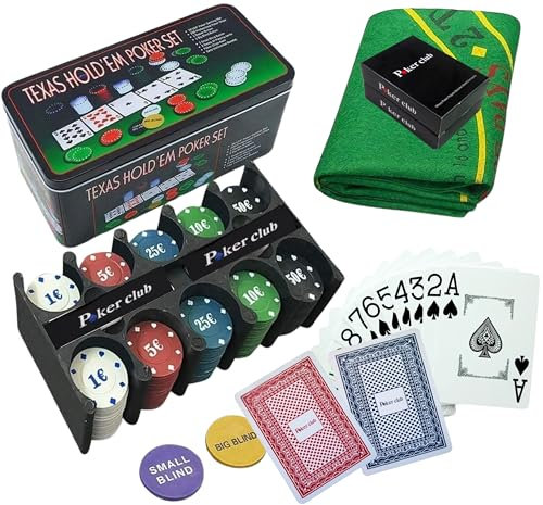 Tomatoys Poker Set für Pokerspiel. Robustes Kartenspiel und Pokerkoffer. Werde der Meister des Zufalls mit diesem Luxus Poker Set. Eleganz in jedem Blatt und Kontrolle bei jedem Einsatz.