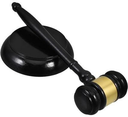 NUOBESTY Martillo De Subasta De Madera De Juez Para Uso Judicial De Subasta Reutilizable Para Ceremonias De Graduación De Juez De Madera Para Eventos Formales