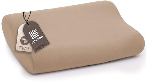 Luxoon Kissenbezug für Gesundheitskissen – 95% Baumwolle / 5% Elasthan, Atmungsaktiv und Hautfreundlich, Waschbar, Für Komfort und Hygiene 1er Pack 30-45 x 50-65 cm, Sand