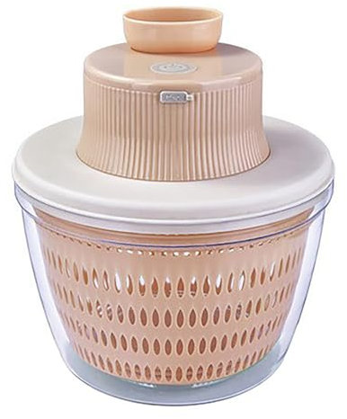 2 en 1 Essoreuse à Salade Automatique sans Fil USB 4L Déshydrateur Automatique pour Fruits et légumes, saladier pour Servir, assèchement Rapide, ustensile de Cuisine dans Une Couleur Tendance (rose)