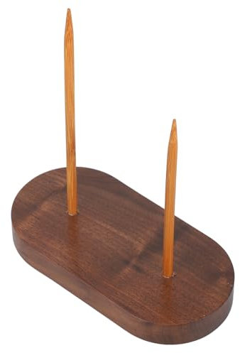 DOITOOL Rechnungshalter Aus Holz Mit Stabilem Basisständer Rostfreiem Metallspieß Für Quittungen Und Belege Sicherer Zettelhalter Für Büro Und Restaurant Langlebiger Stift-notizhalter Für