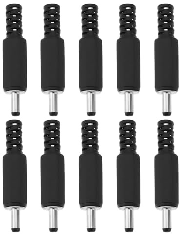 YINETTECH 10pcs 3.5x1.1x8mm DC 12V Alimentazione Elettrica Maschio Connettore Presa Spina per Audio Video Apparecchiature Cellulari