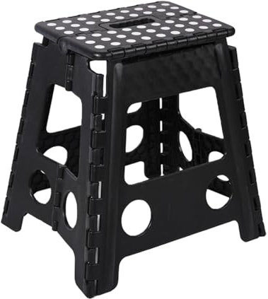 Heavy Duty Folding Step Stool – 150kg Capacity – Compact Non-Slip Platform with Handle – Ideal for Home, Kitchen, Cleaning & DIY – Assorted Colours (Black/Grey/Blue)