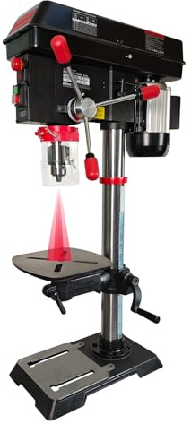 BUCKTOOL 12-Inch Bench Drill Press, 750W 1 HP Variable Speed Pillar Drill | 305 mm Swing, 440-2580 RPM, Laser Guide, Depth Stop and Tilting Worktable for Accurate Holes in Woodworking