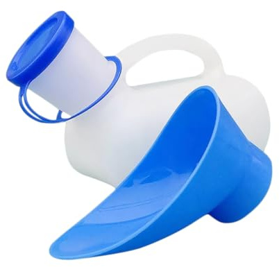Urinal mit Deckel 1000ml Pe 1 Satz für Männer und Senioren | Urinalflasche mit Waage, ein Stück Spritzgussdesign, 1 Satz mit Deckel