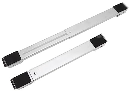 Fauitay 2 Set Mobila Rullfäste Möbler Rörliga Hjul för Tunga Apparater med Halkfria Dynor Stötdämpning Stark Bärighet (Silver)