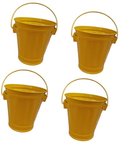 YPREWY Confezione da 4 secchi colorati da giardino adatti per piantare e organizzare la casa composizioni floreali secchio in metallo per bambini