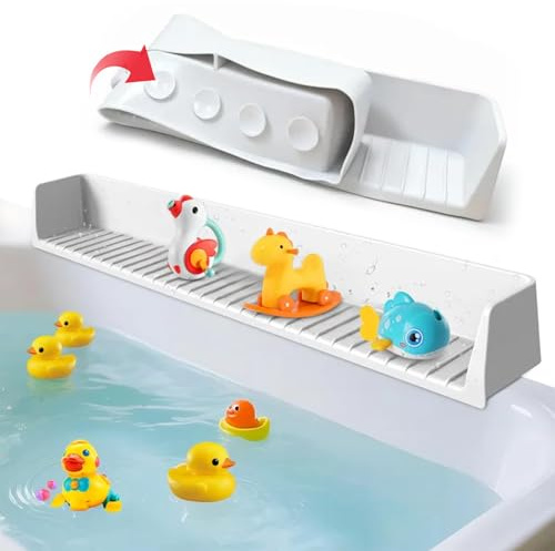 Splash Guard for Bathtub,Bathtub Organizer & Splash Guard ,Safe Bathroom Waterproof Cover,Longer Silicone tub Waterproof cover-31.4in,Practical Bath Accessory