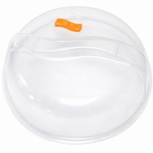 DEFENCE Microwave Splatter Cover with Steam Vent – Dishwasher Safe Microwave Plate Cover Lid, Reusable Food Splash Guard for Heating Meals & Keeping Microwave Clean