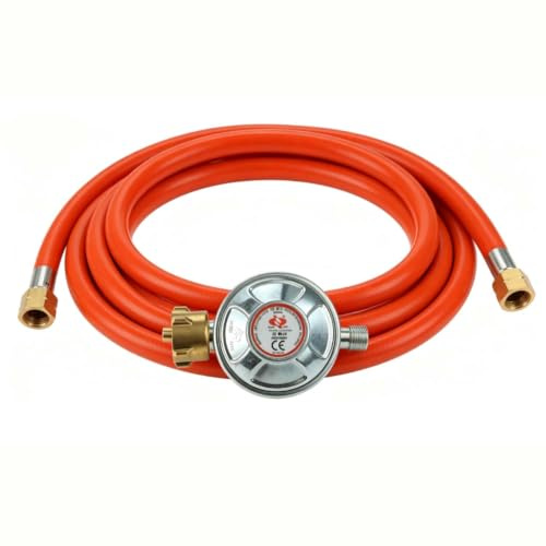 CDDCWZ 150cm gasschlauch mit druckminderer 50mbar,1/4 Links für Gasgrill