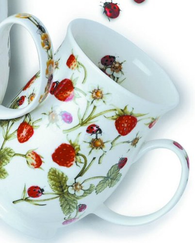 DUNOON Suffolk - Taza, diseño de Flores y Mariquitas